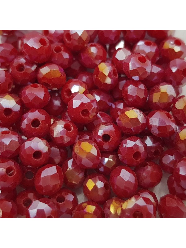 Cristalli 6 mm-CL85 Bordeaux chiaro specchiato