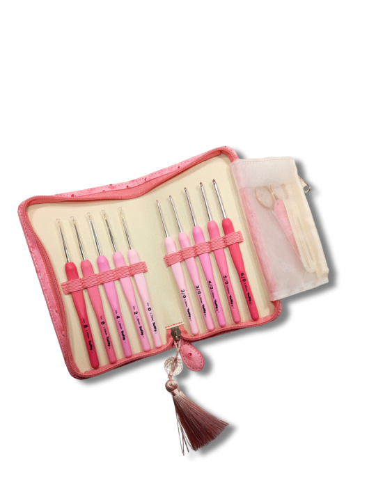 Pochette uncinetti etimo rose