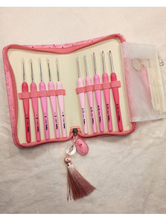 Pochette uncinetti etimo rose