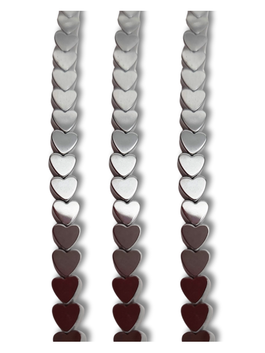 ematite cuore foro passante 4 mm canna di fucile