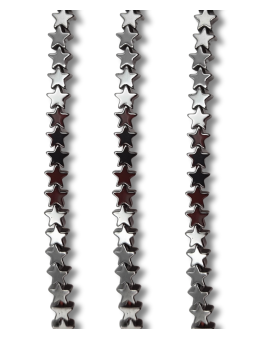 ematite stelle foro passante 4 mm canna di fucile