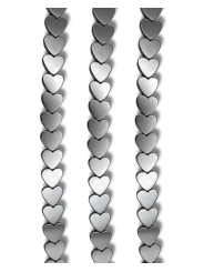 Ematite cuore foro passante 8 mm canna di fucile