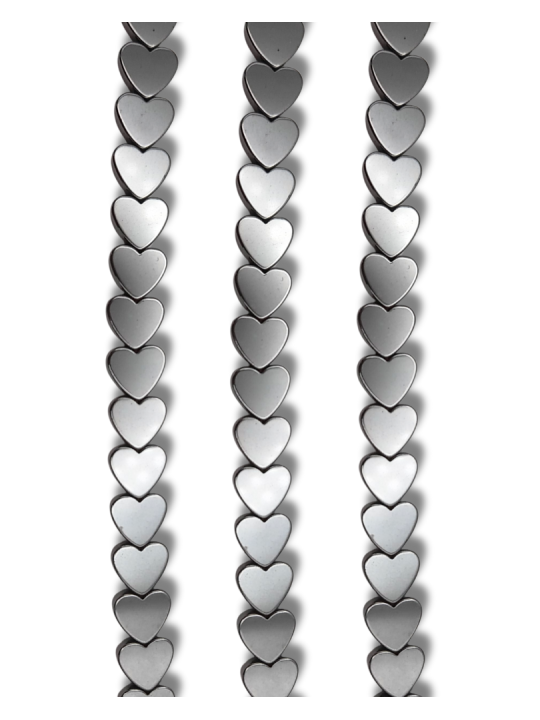 Ematite cuore foro passante 8 mm canna di fucile