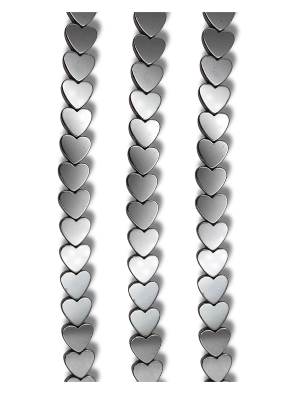Ematite cuore foro passante 8 mm canna di fucile