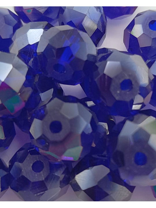 Cristalli rotondi 10mm -  43 blu trasparente