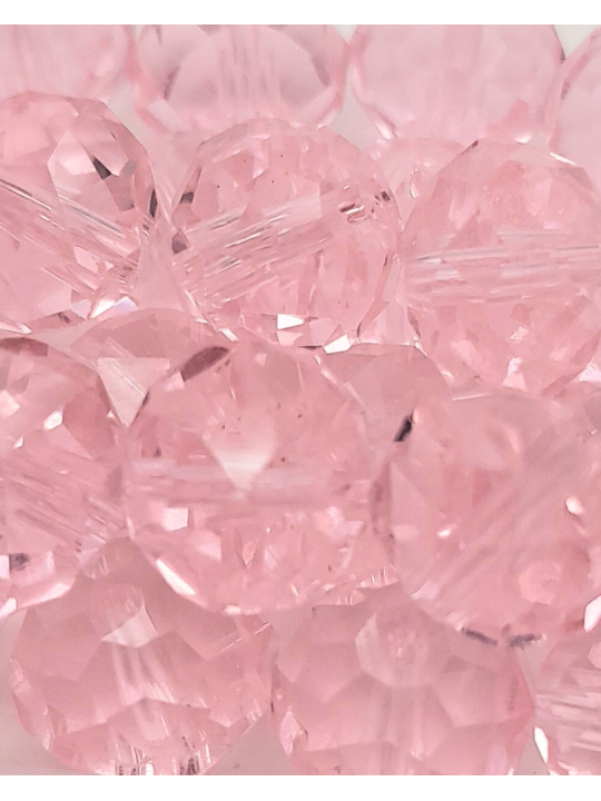 Cristalli rotondi 10mm -  CL19 quarzo rosa