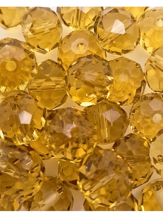 Cristalli rotondi 10mm -  CL2 ambra