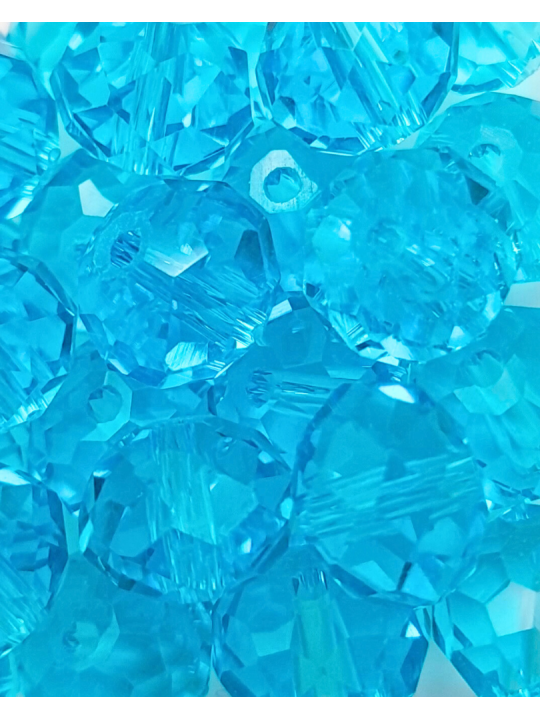 Cristalli rotondi 10mm -  CL9 azzurro trasparente