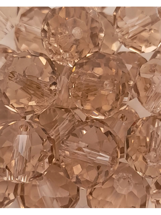 Cristalli rotondi 10mm -  CL15  rosa antico