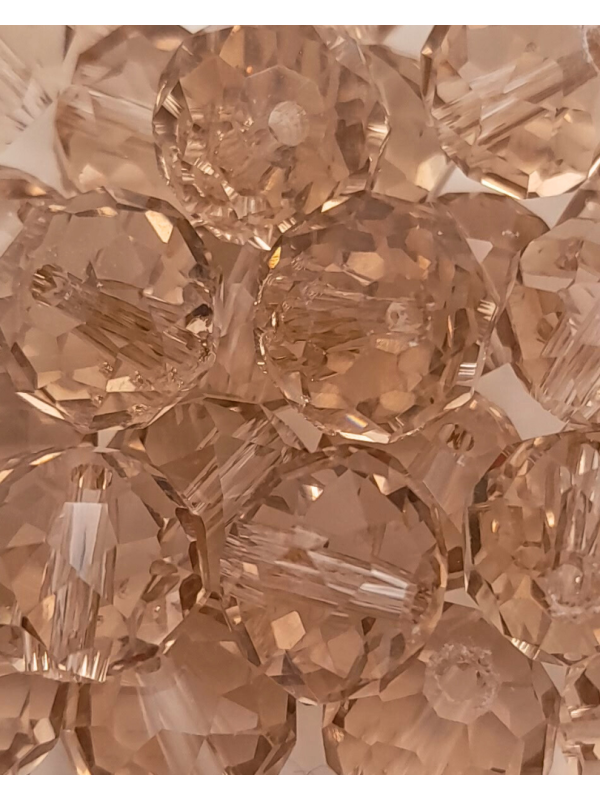 Cristalli rotondi 10mm -  CL15  rosa antico