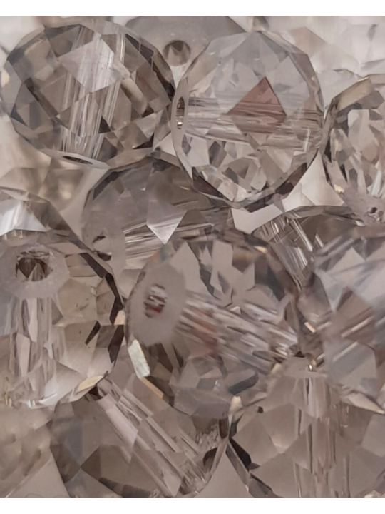 Cristalli rotondi 10mm -  CL25 Argento trasparente